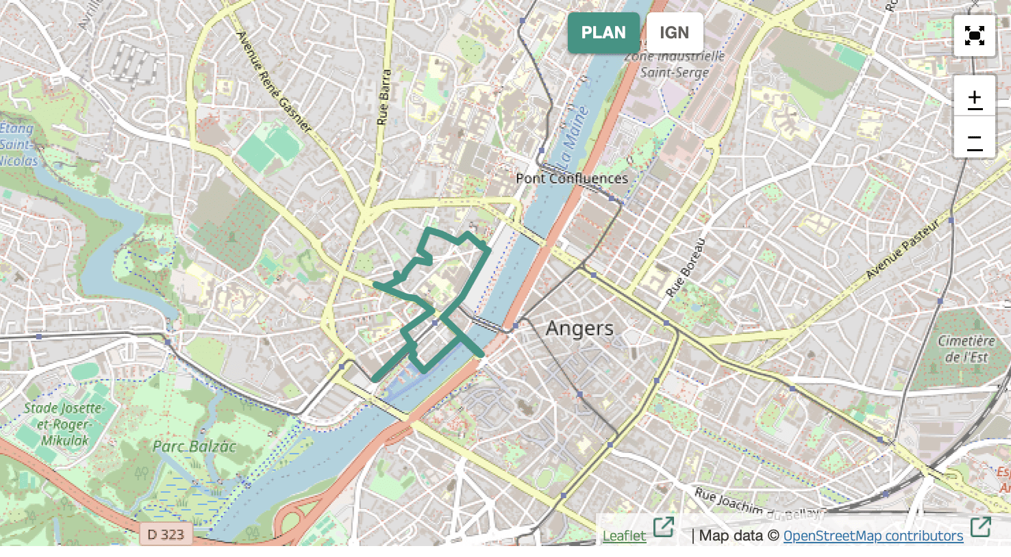 Boucle de la Doutre - Plan - La ronsardière Bouchemaine - Gite de la Ronsardière